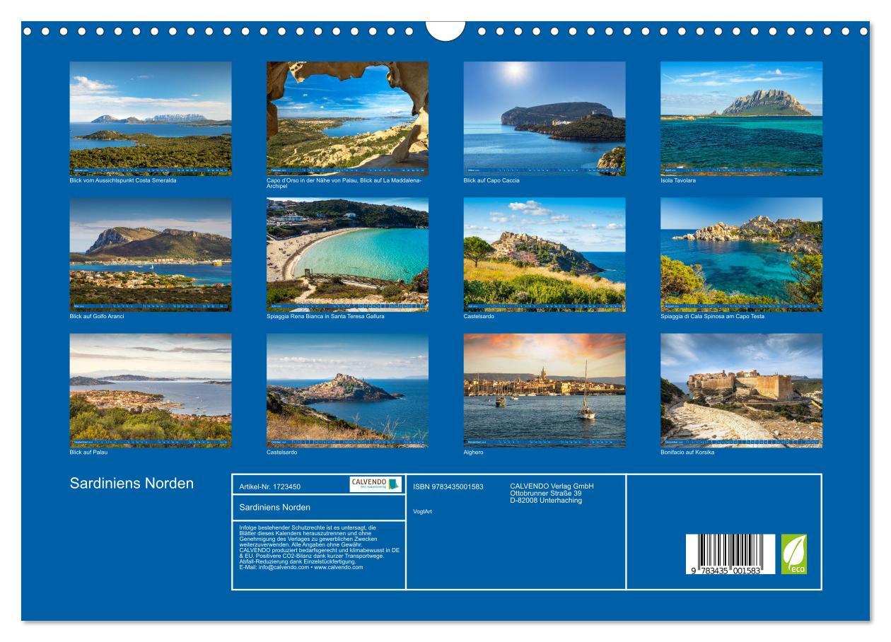 Bild: 9783435001583 | Sardiniens Norden (Wandkalender 2025 DIN A3 quer), CALVENDO...