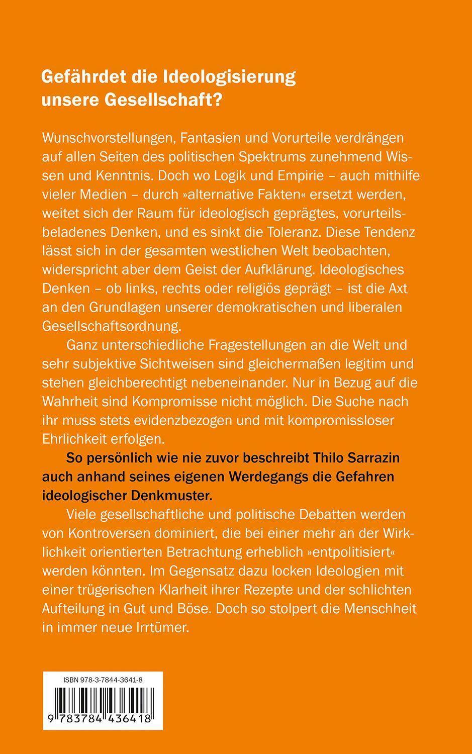 Bild: 9783784436418 | Die Vernunft und ihre Feinde | Thilo Sarrazin | Buch | Deutsch | 2022