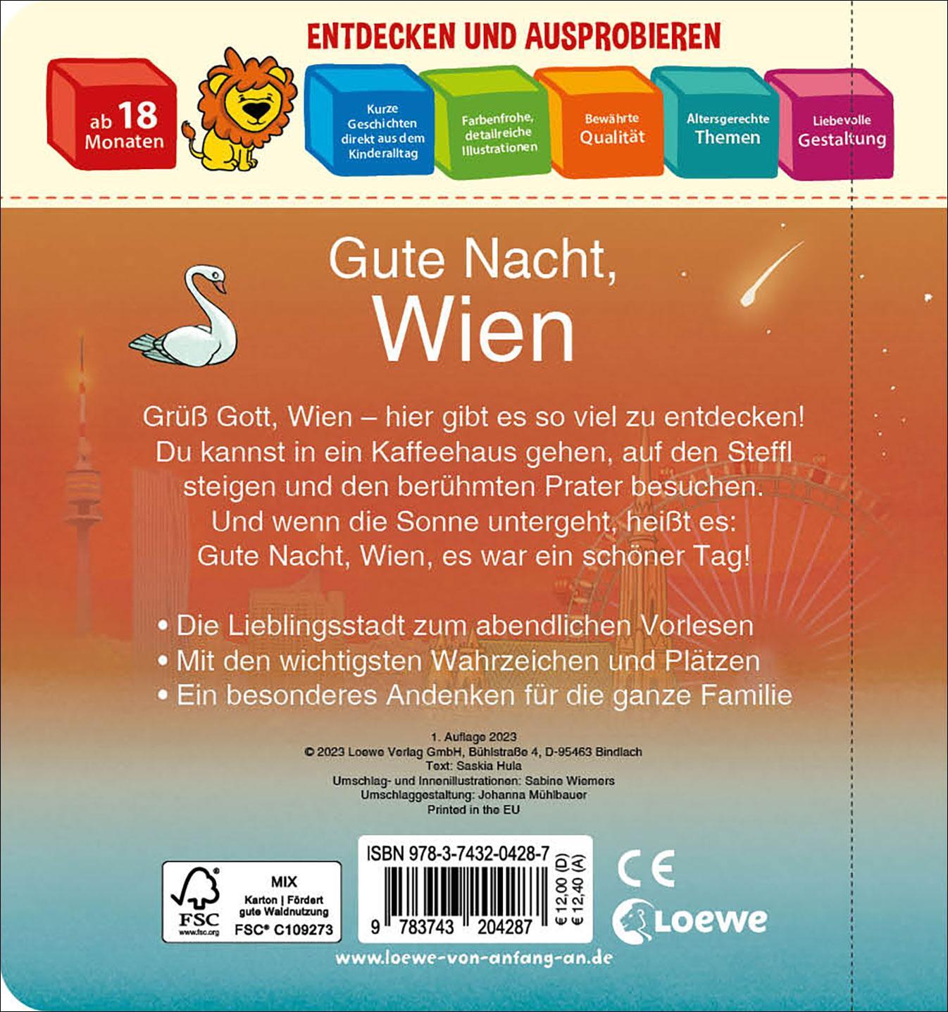 Rückseite: 9783743204287 | Gute Nacht, Wien | Saskia Hula | Buch | 22 S. | Deutsch | 2023