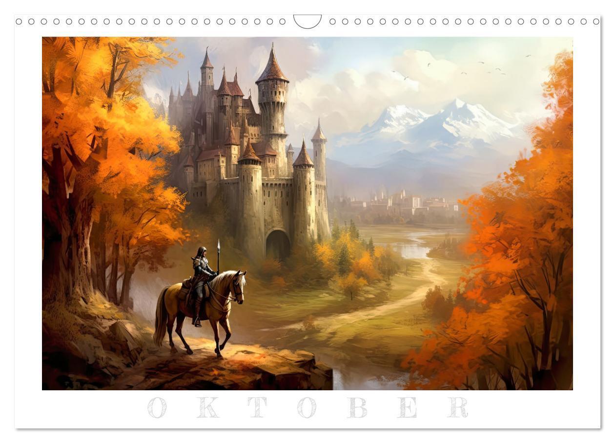 Bild: 9783383894985 | Malerische Ritterburgen (Wandkalender 2025 DIN A3 quer), CALVENDO...