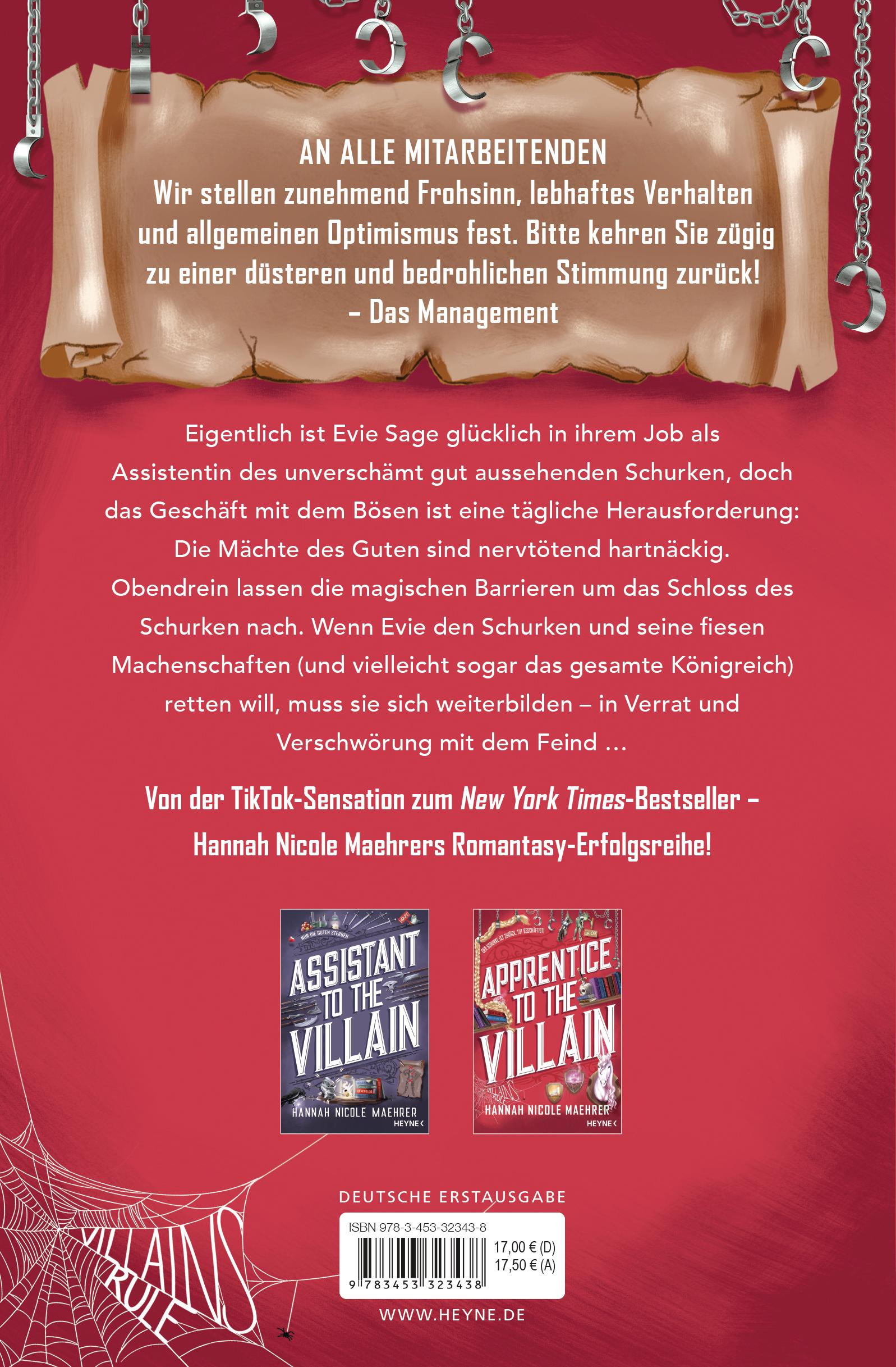 Bild: 9783453323438 | Apprentice to the Villain | Hannah Nicole Maehrer | Taschenbuch | 2025