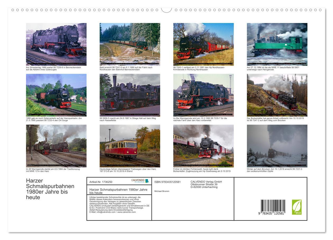 Bild: 9783435120581 | Harzer Schmalspurbahnen 1980er Jahre bis heute (Wandkalender 2025...