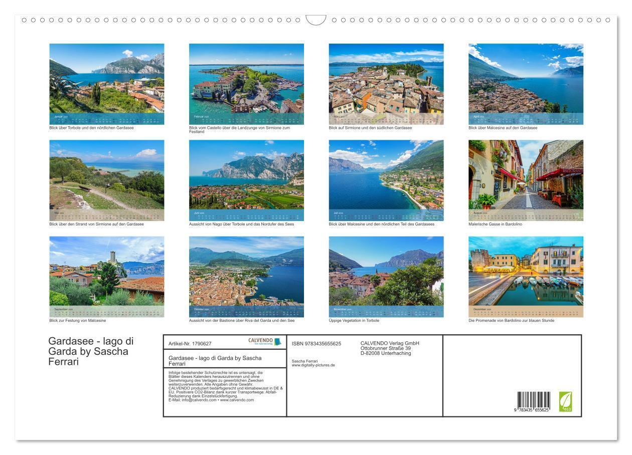 Bild: 9783435655625 | Gardasee - lago di Garda by Sascha Ferrari (Wandkalender 2025 DIN...