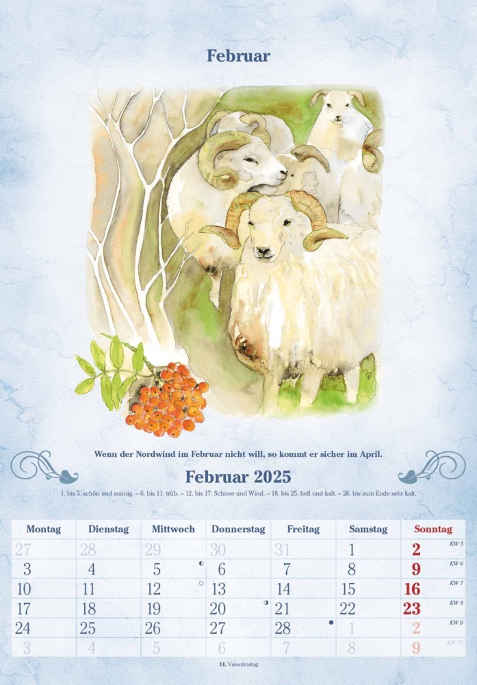 Bild: 4251732341053 | Alpha Edition - 100-Jähriger Kalender 2025 Wandkalender, 23,7x34cm,...