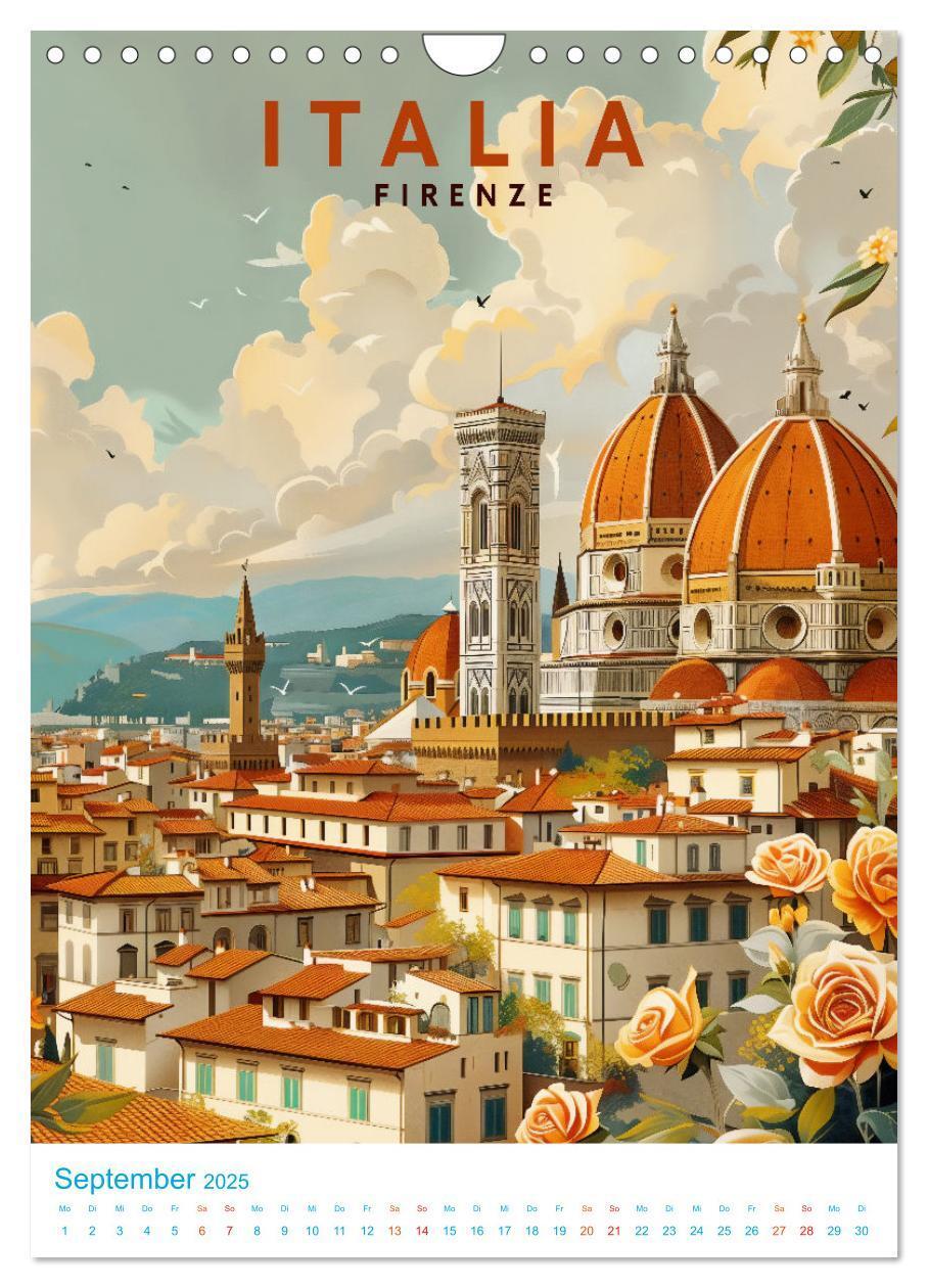 Bild: 9783457130230 | Italien - Old School Poster Style (Wandkalender 2025 DIN A4 hoch),...