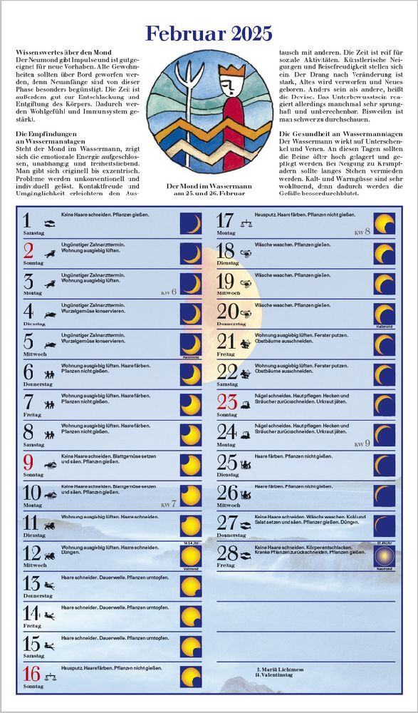 Bild: 9783731876243 | Mit dem Mond im Rhythmus 2025 | Korsch Verlag | Kalender | 13 S.