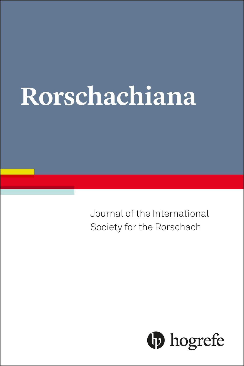 Cover: 9780889376427 | Rorschachiana | Journal of the International Society for the Rorschach