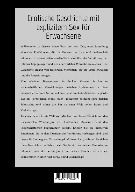 Rückseite: 9783384310385 | Breiter Sex | Geschichten mit explizitem Sex für Erwachsene | Mia Graf