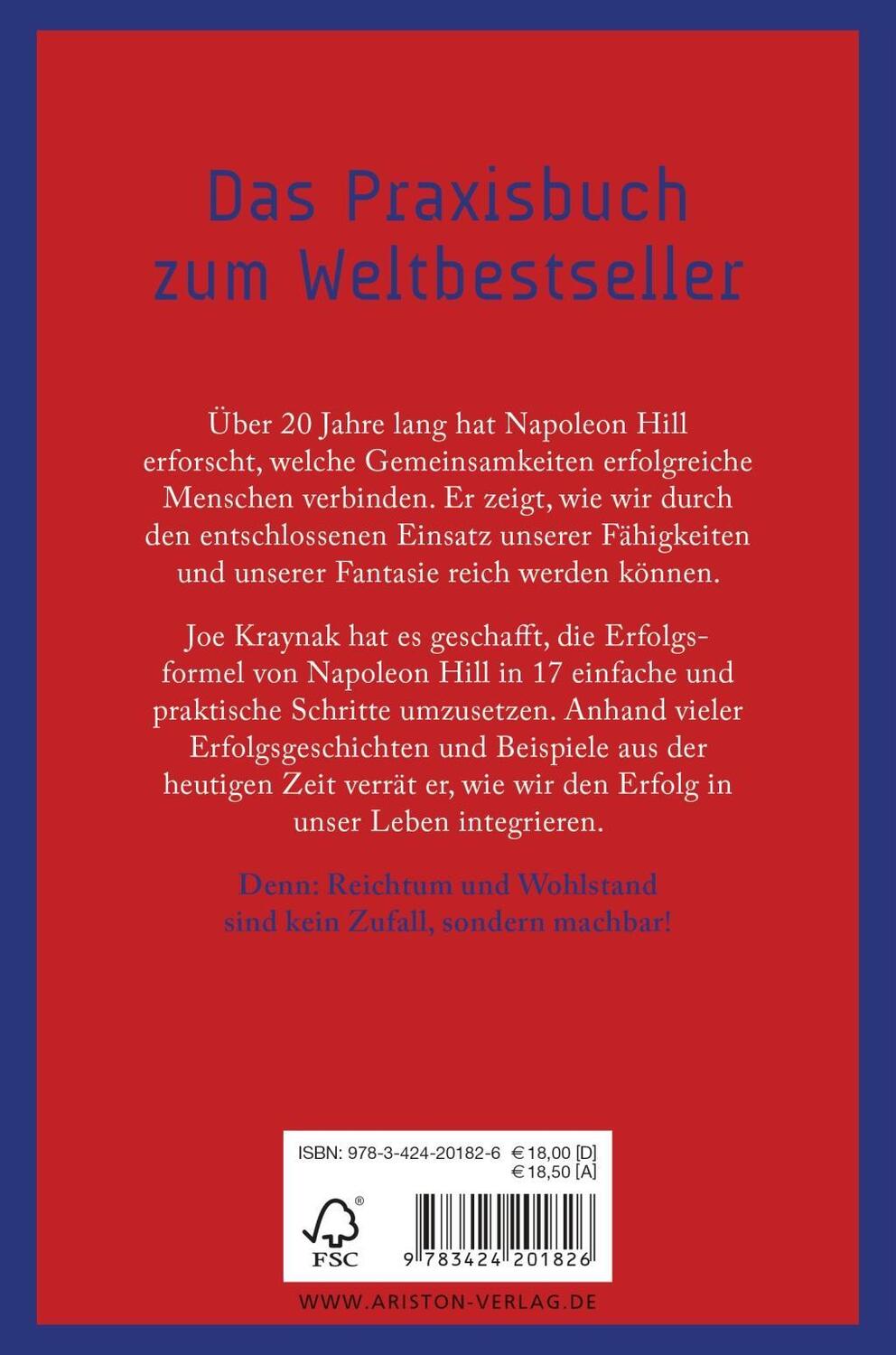 Bild: 9783424201826 | Denke nach und werde reich | Napoleon Hill | Taschenbuch | Deutsch