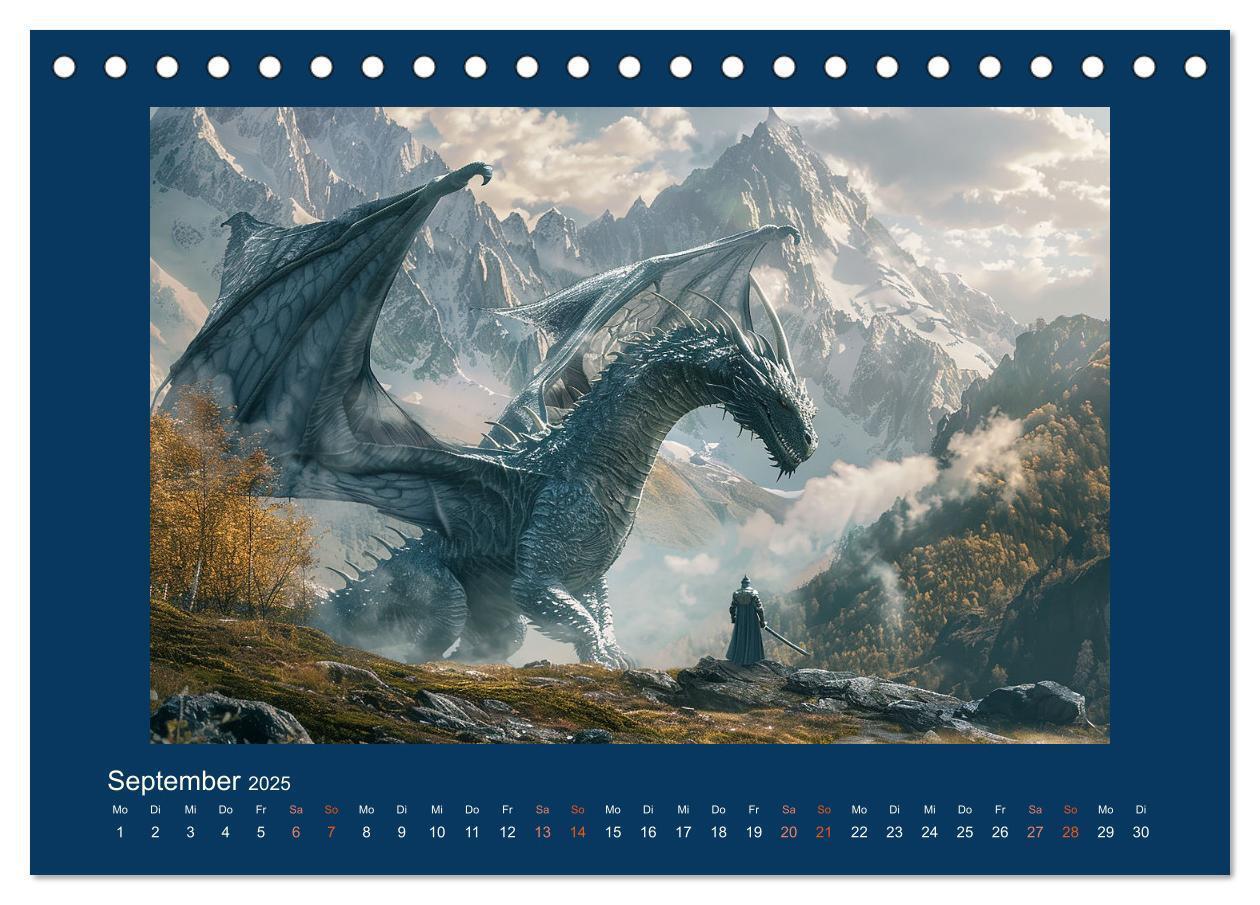 Bild: 9783383821455 | Drachenkrieger (Tischkalender 2025 DIN A5 quer), CALVENDO...