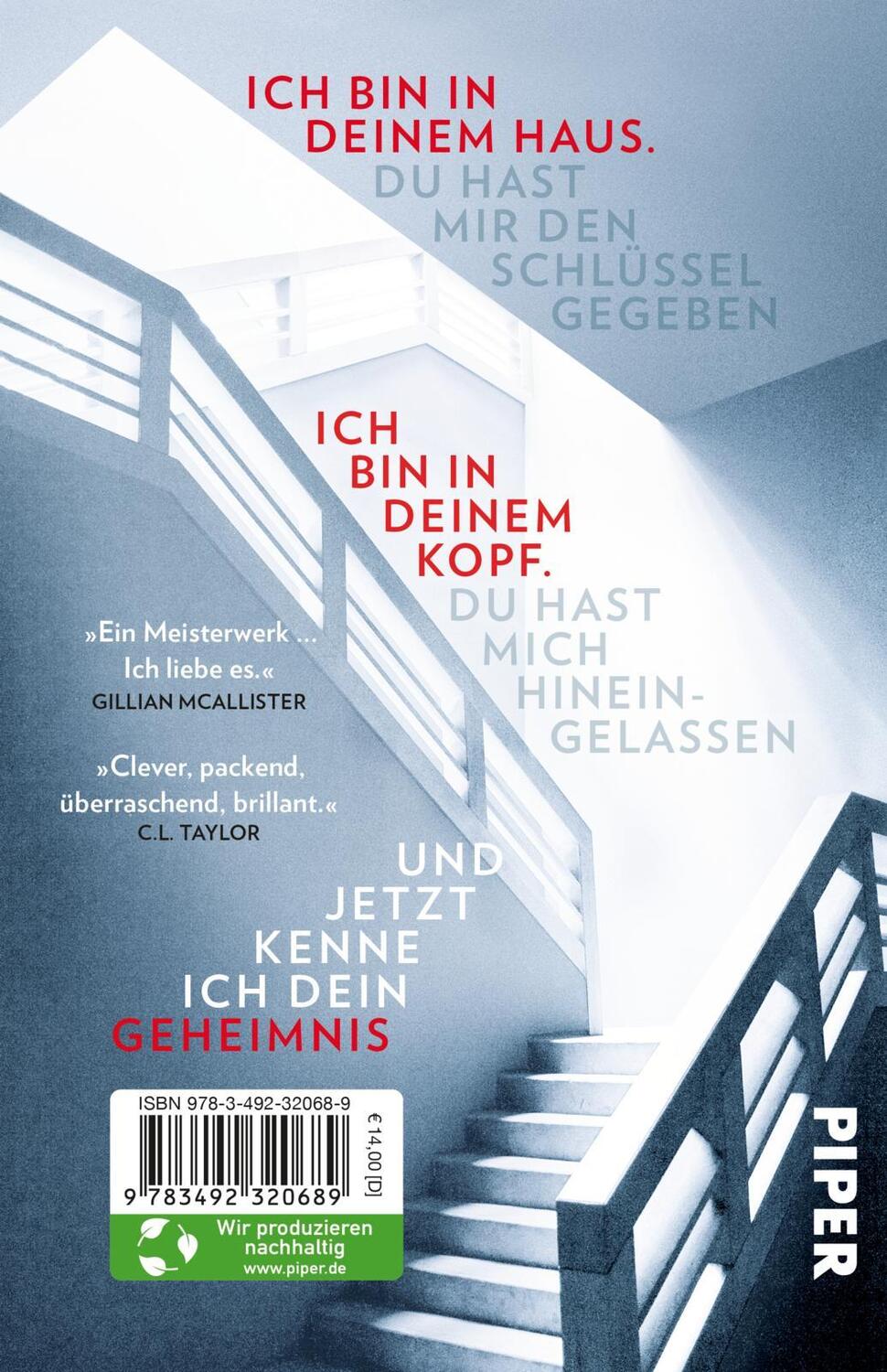 Rückseite: 9783492320689 | You Let Me In | Lucy Clarke | Taschenbuch | 416 S. | Deutsch | 2024