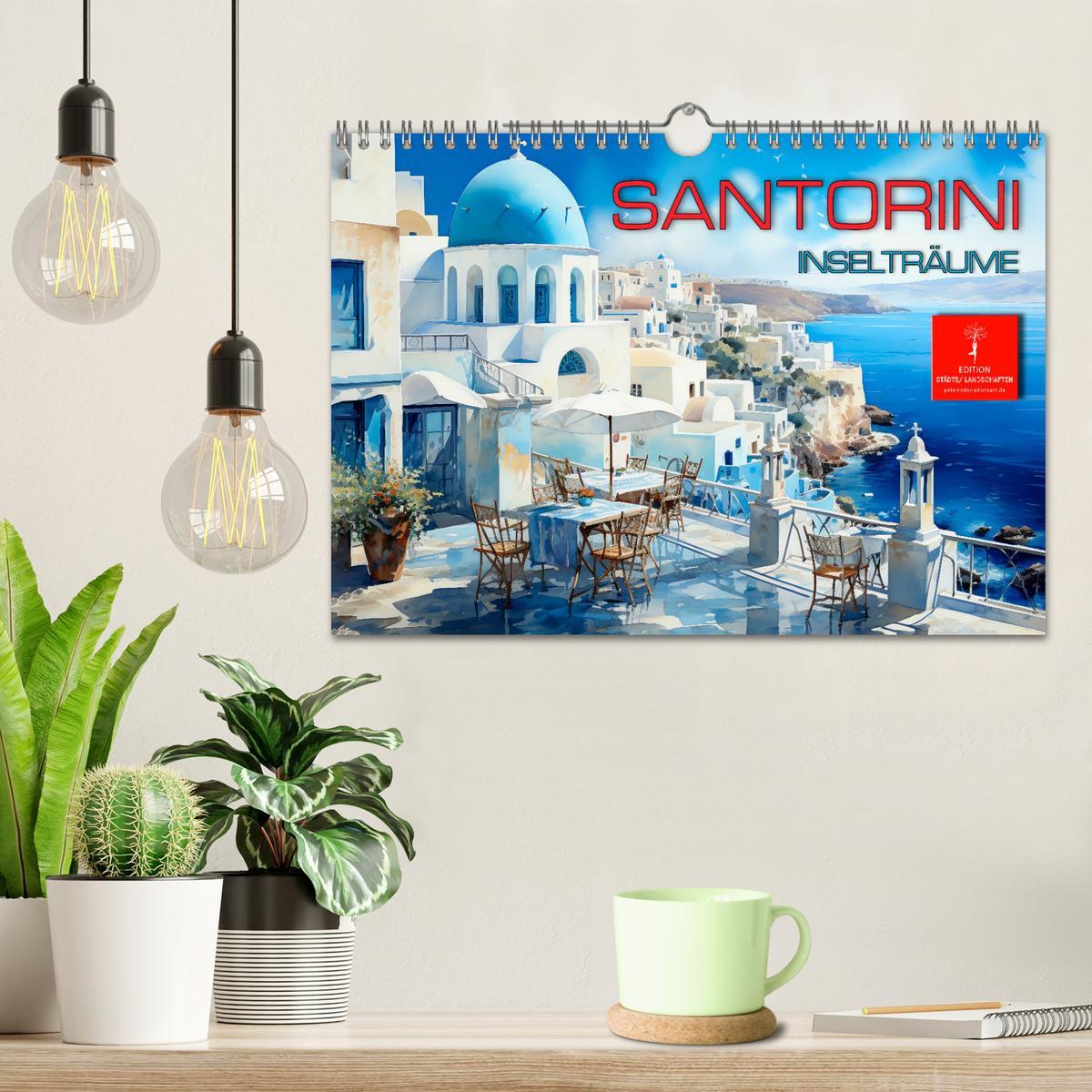 Bild: 9783383846595 | Santorini Inselträume (Wandkalender 2025 DIN A4 quer), CALVENDO...