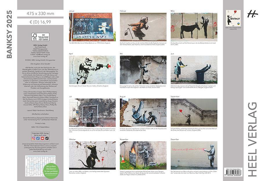 Bild: 9783966648066 | Banksy Kalender 2025 | Banksy | Kalender | Spiralbindung | 14 S.