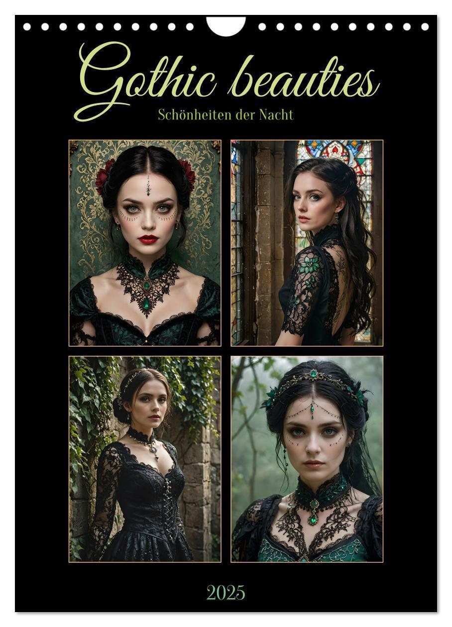 Cover: 9783457180150 | Gothic beauties - Schönheiten der Nacht (Wandkalender 2025 DIN A4...