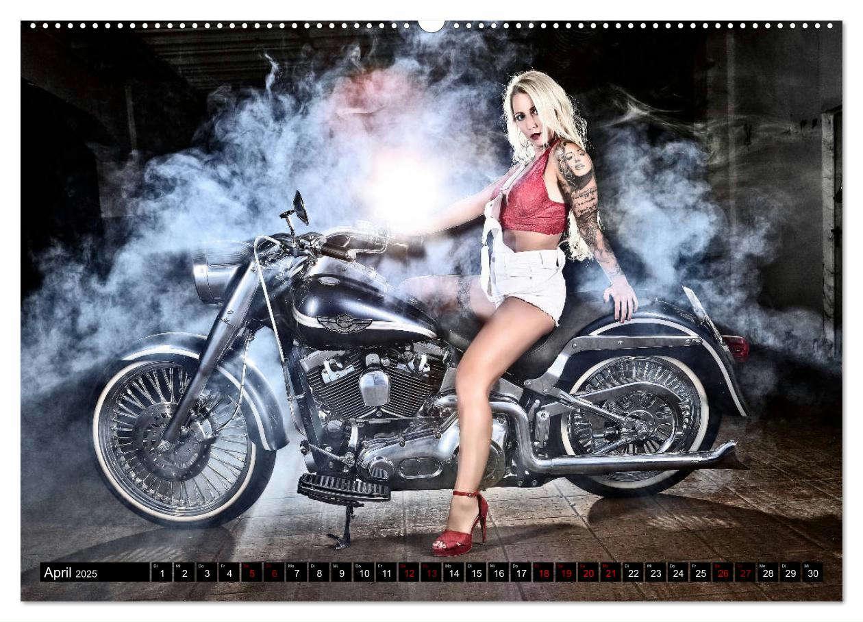 Bild: 9783435096244 | Motorräder und Sexy Girls (hochwertiger Premium Wandkalender 2025...