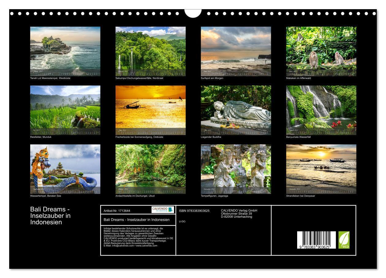 Bild: 9783383903625 | Bali Dreams - Inselzauber in Indonesien (Wandkalender 2025 DIN A3...