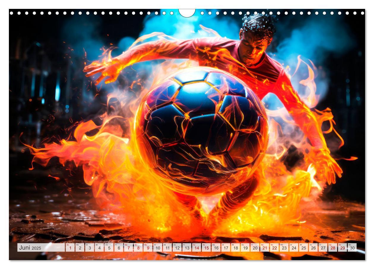 Bild: 9783383852183 | FUßBALLFIEBER Dynamische Szenen (Wandkalender 2025 DIN A3 quer),...