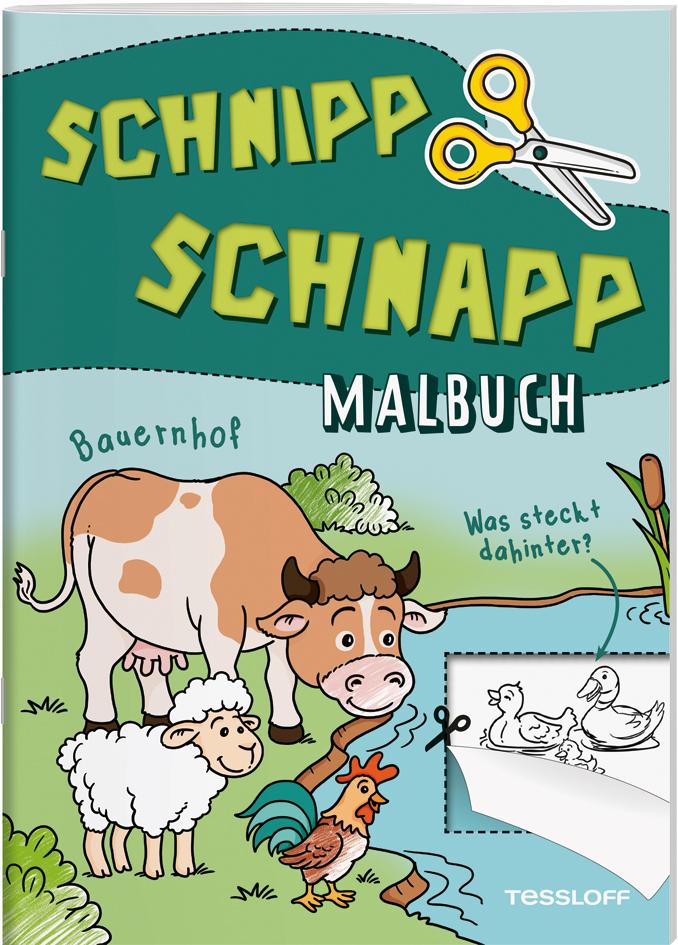 Cover: 9783788645403 | Schnipp Schnapp Malbuch. Bauernhof. Was steckt dahinter? | Stefan Lohr