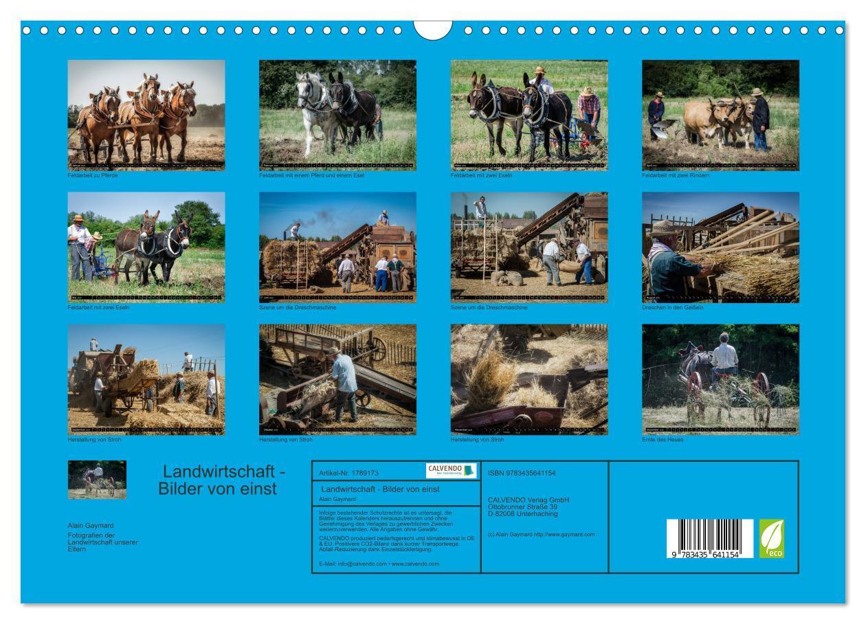 Bild: 9783435641154 | Landwirtschaft - Bilder von einst (Wandkalender 2025 DIN A3 quer),...