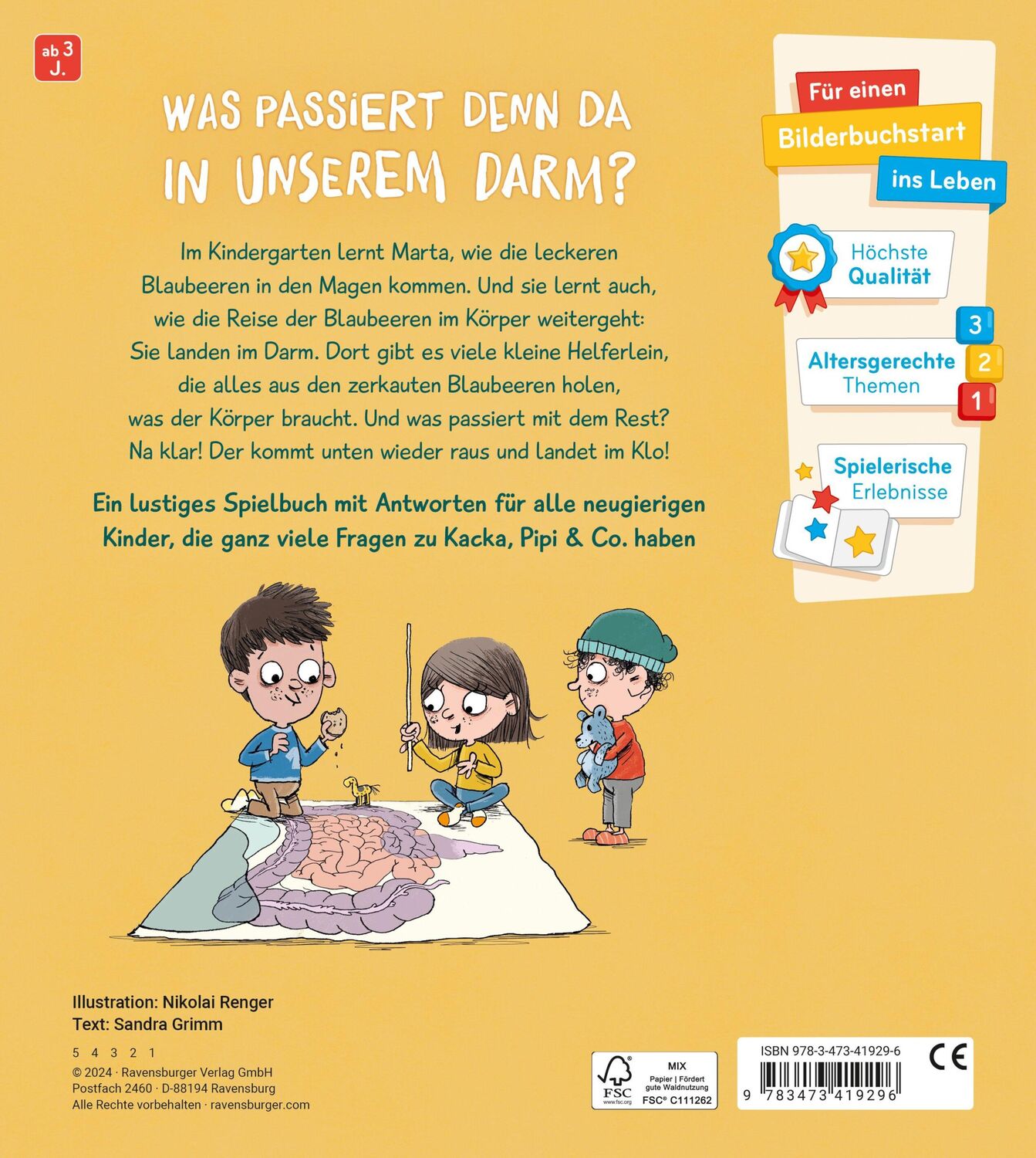 Rückseite: 9783473419296 | Und was genau ist Kacka? Antworten für neugierige Kinder | Grimm