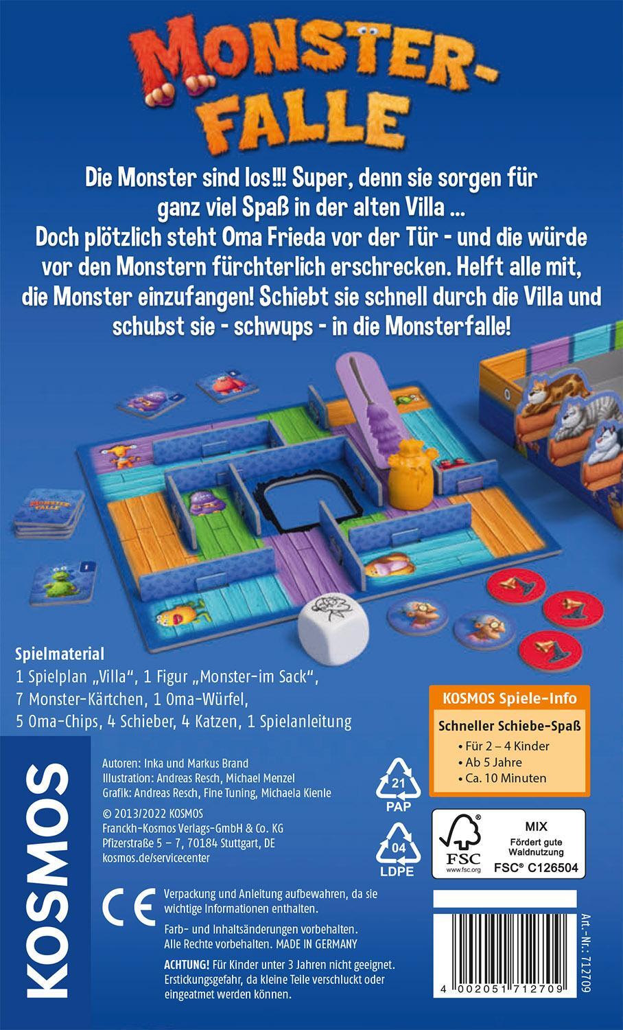 Rückseite: 4002051712709 | Monsterfalle | Spiel | Brettspiel | 712709 | Deutsch | 2022 | Kosmos