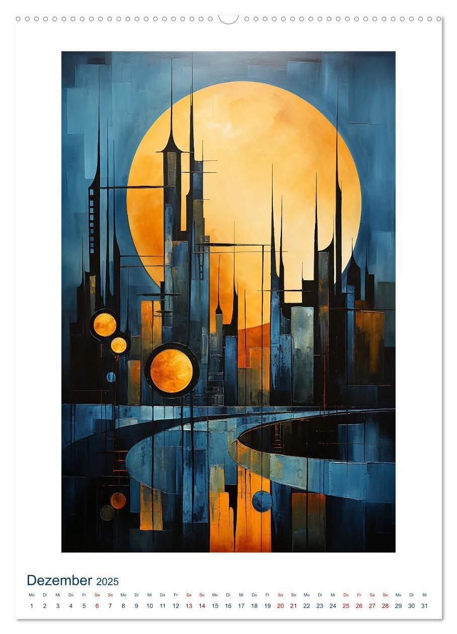 Bild: 9783383828645 | ART DECO City (Wandkalender 2025 DIN A2 hoch), CALVENDO Monatskalender