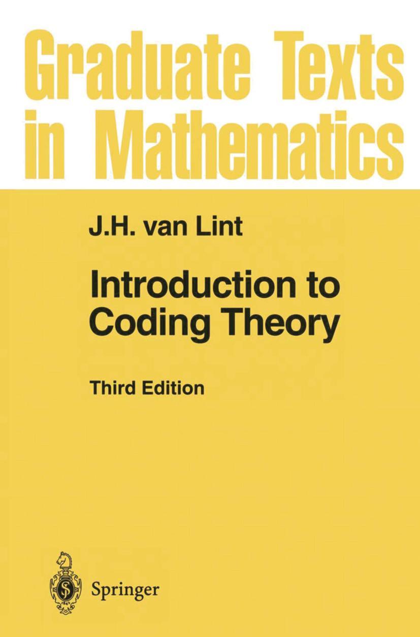 Cover: 9783540641339 | Introduction to Coding Theory | J. H. Van Lint | Buch | xiv | Englisch