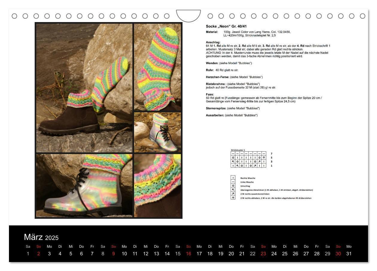 Bild: 9783435660209 | Sockenkalender Bootsocks 2025 (Wandkalender 2025 DIN A4 quer),...