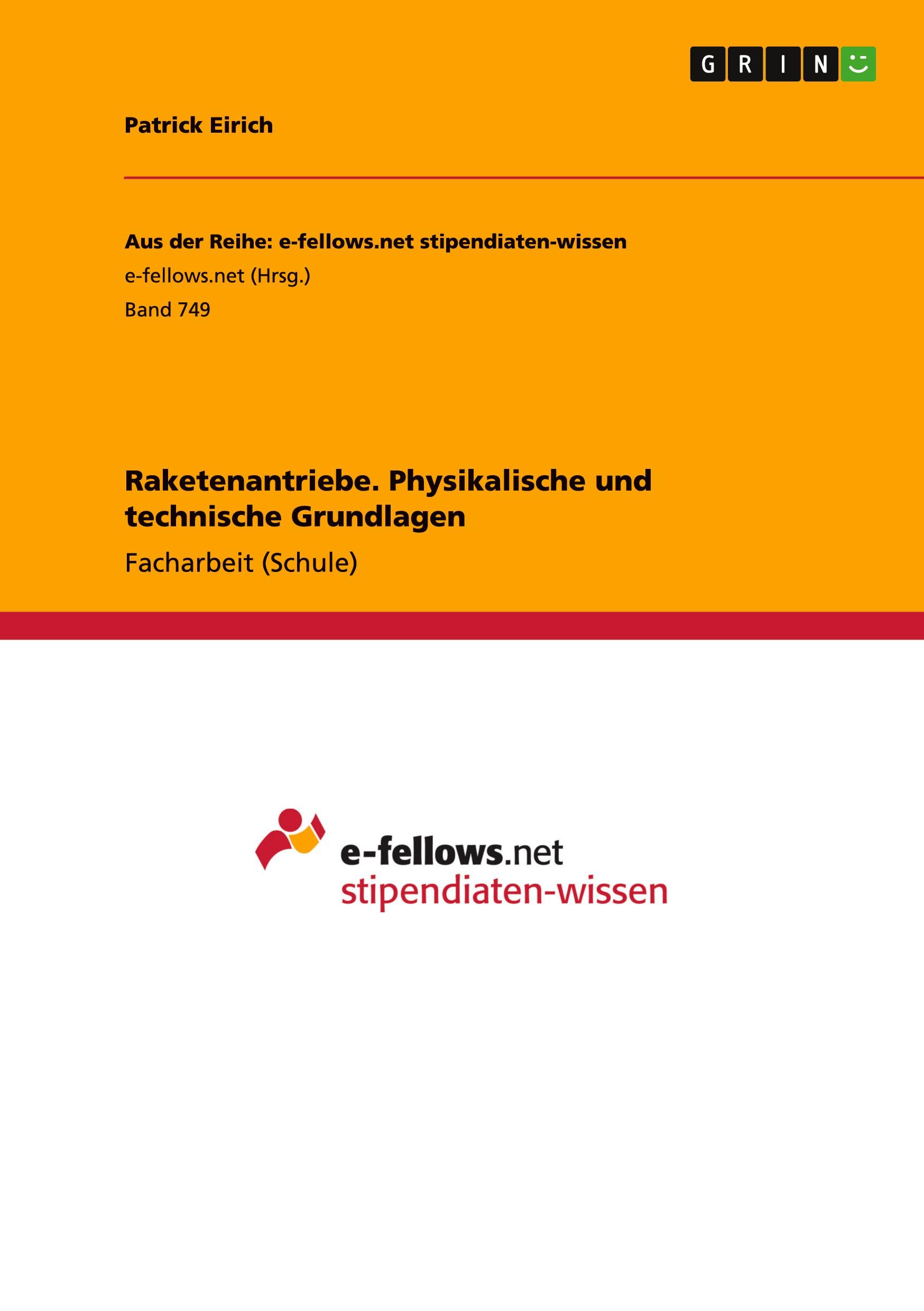 Cover: 9783656472667 | Raketenantriebe. Physikalische und technische Grundlagen | Eirich