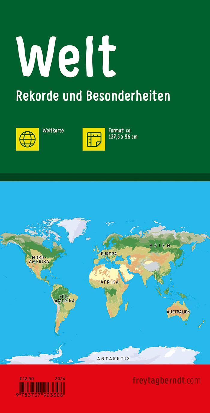 Rückseite: 9783707923308 | Weltkarte für Kinder, 1:22.000.000, gefaltet, freytag &amp; berndt | 2024