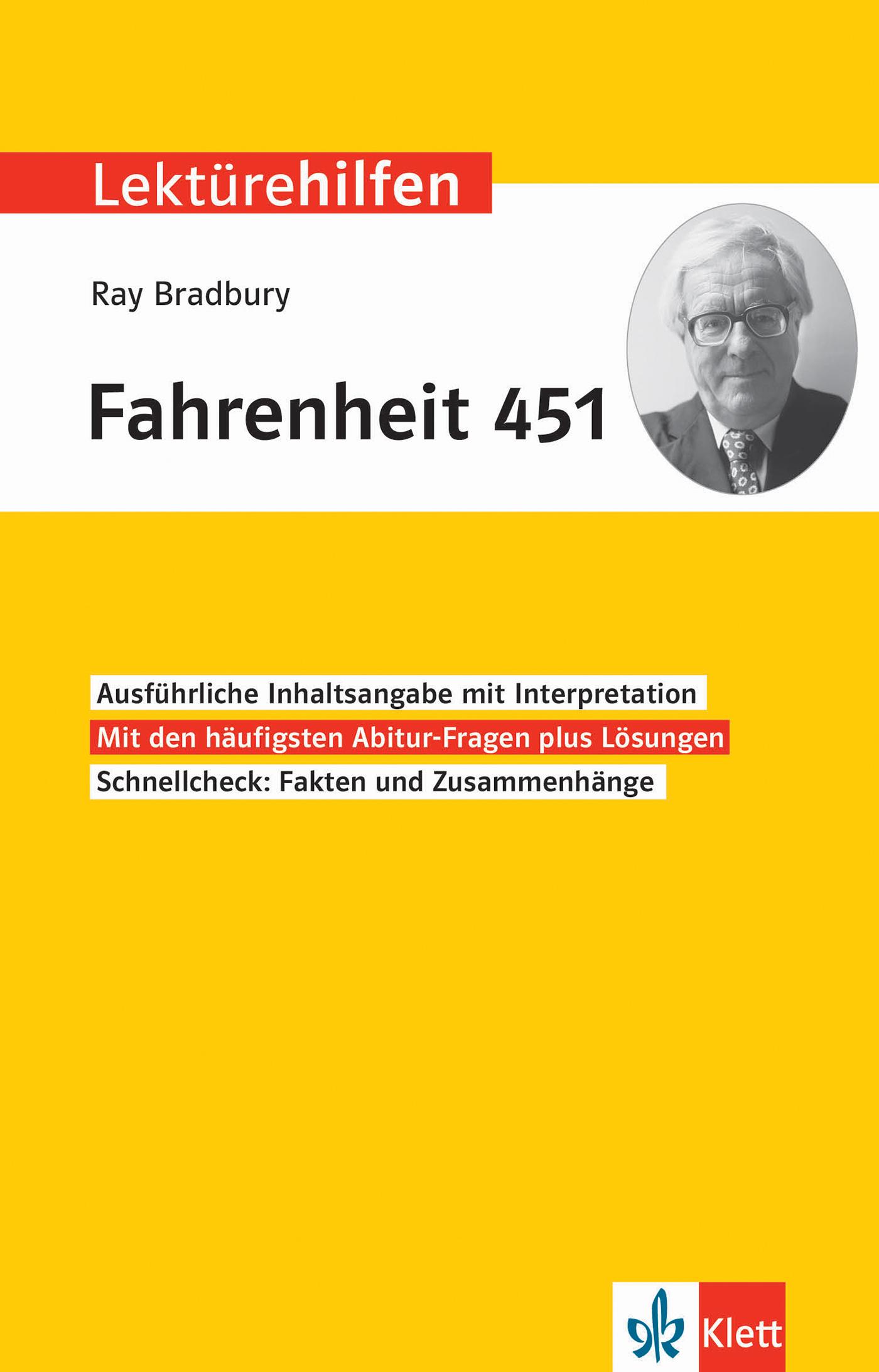 Cover: 9783129231562 | Lektürehilfen Ray Bradbury Fahrenheit 451 | Peter Bruck | Taschenbuch