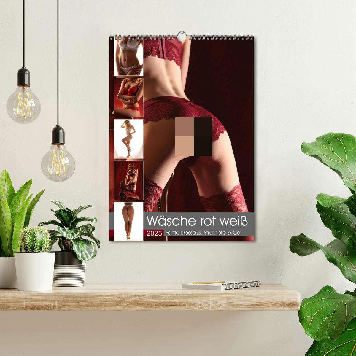 Bild: 9783435120178 | Wäsche rot weiß (Wandkalender 2025 DIN A3 hoch), CALVENDO...