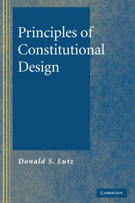 Cover: 9780521063760 | Principles of Constitutional Design | Donald S. Lutz | Taschenbuch