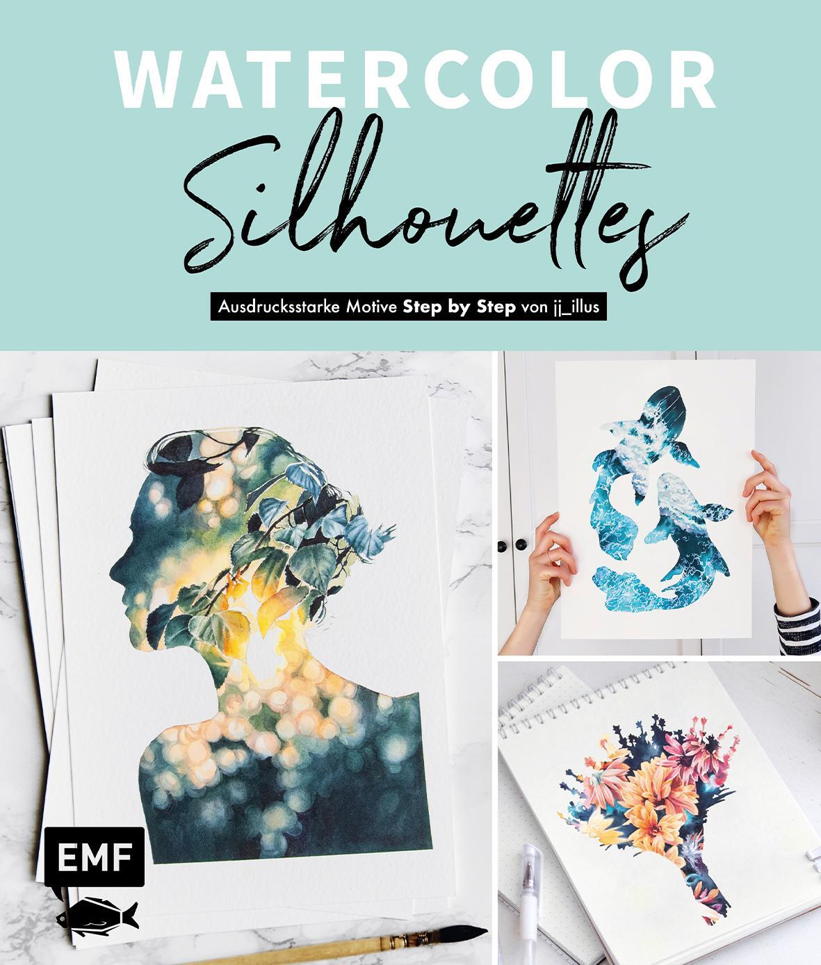 Cover: 9783745910599 | Watercolor Silhouettes - Vom Instagram-Star jj_illus | Jessica Janik