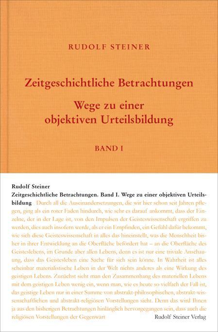 Cover: 9783727417320 | Zeitgeschichtliche Betrachtungen | Steiner Rudolf | Buch | 1791 S.