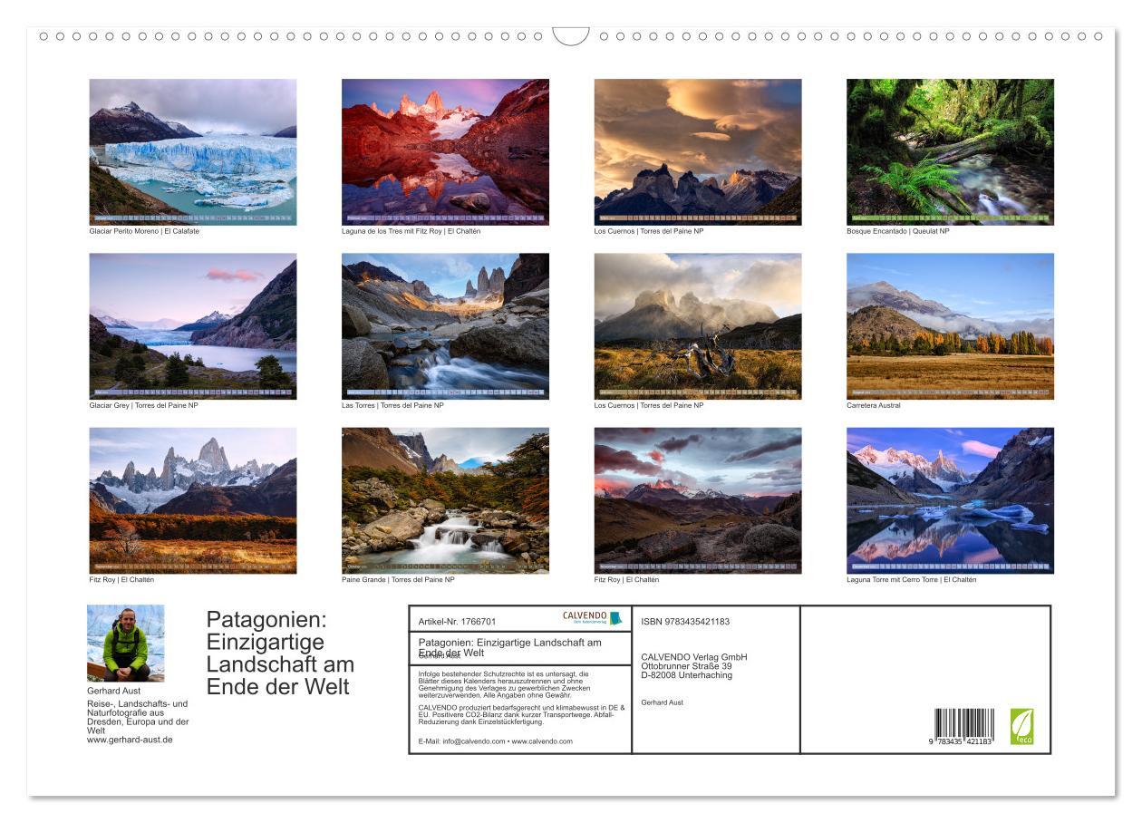 Bild: 9783435421183 | Patagonien: Einzigartige Landschaft am Ende der Welt (Wandkalender...