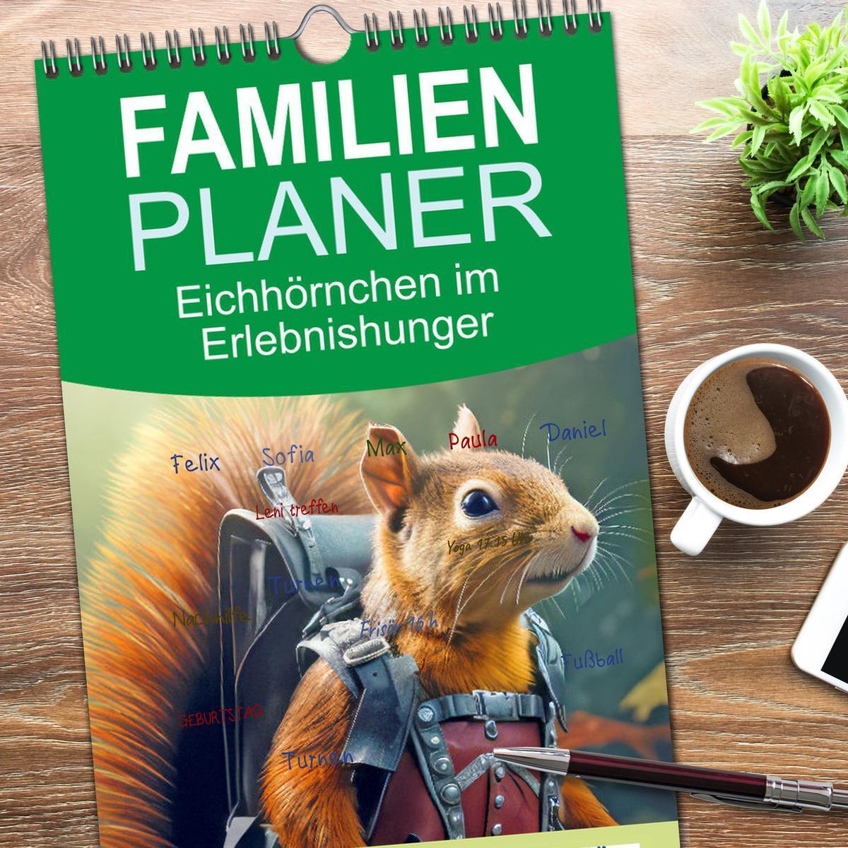 Bild: 9783457135488 | Familienplaner 2025 - Eichhörnchen im Erlebnishunger mit 5 Spalten...