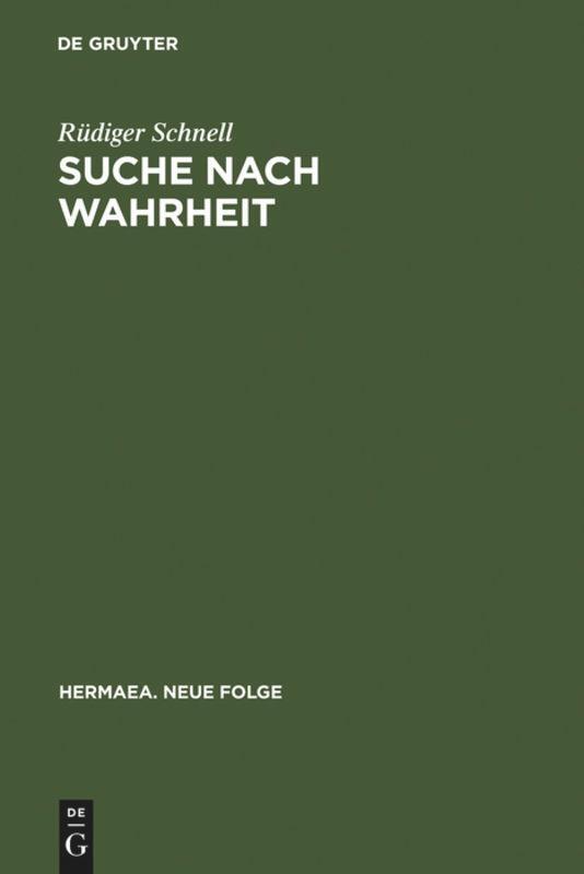 Cover: 9783484150676 | Suche nach Wahrheit | Rüdiger Schnell | Buch | ISSN | VI | Deutsch