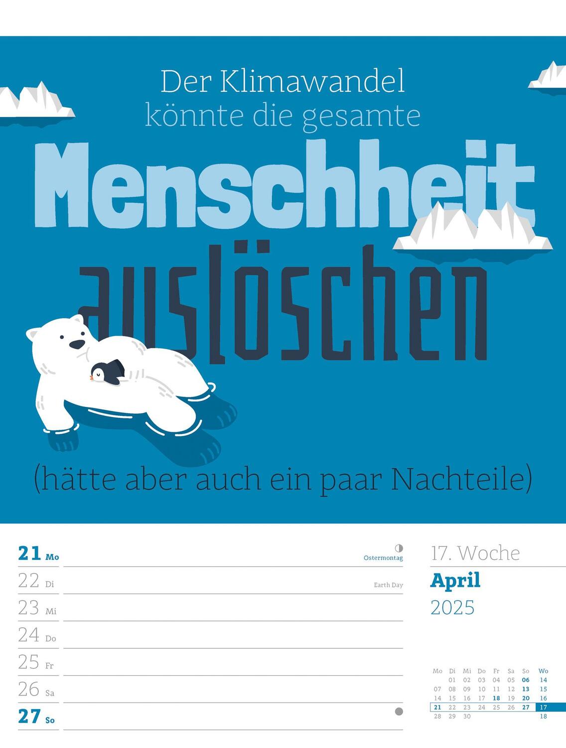 Bild: 9783838425955 | Klartext Sprüchekalender - Wochenplaner Kalender 2025 | Kunstverlag