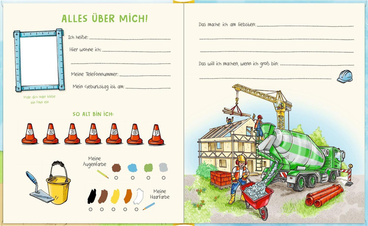 Bild: 4050003956404 | Freundebuch - Alle meine Freunde. Auf der Baustelle | Buch | 96 S.