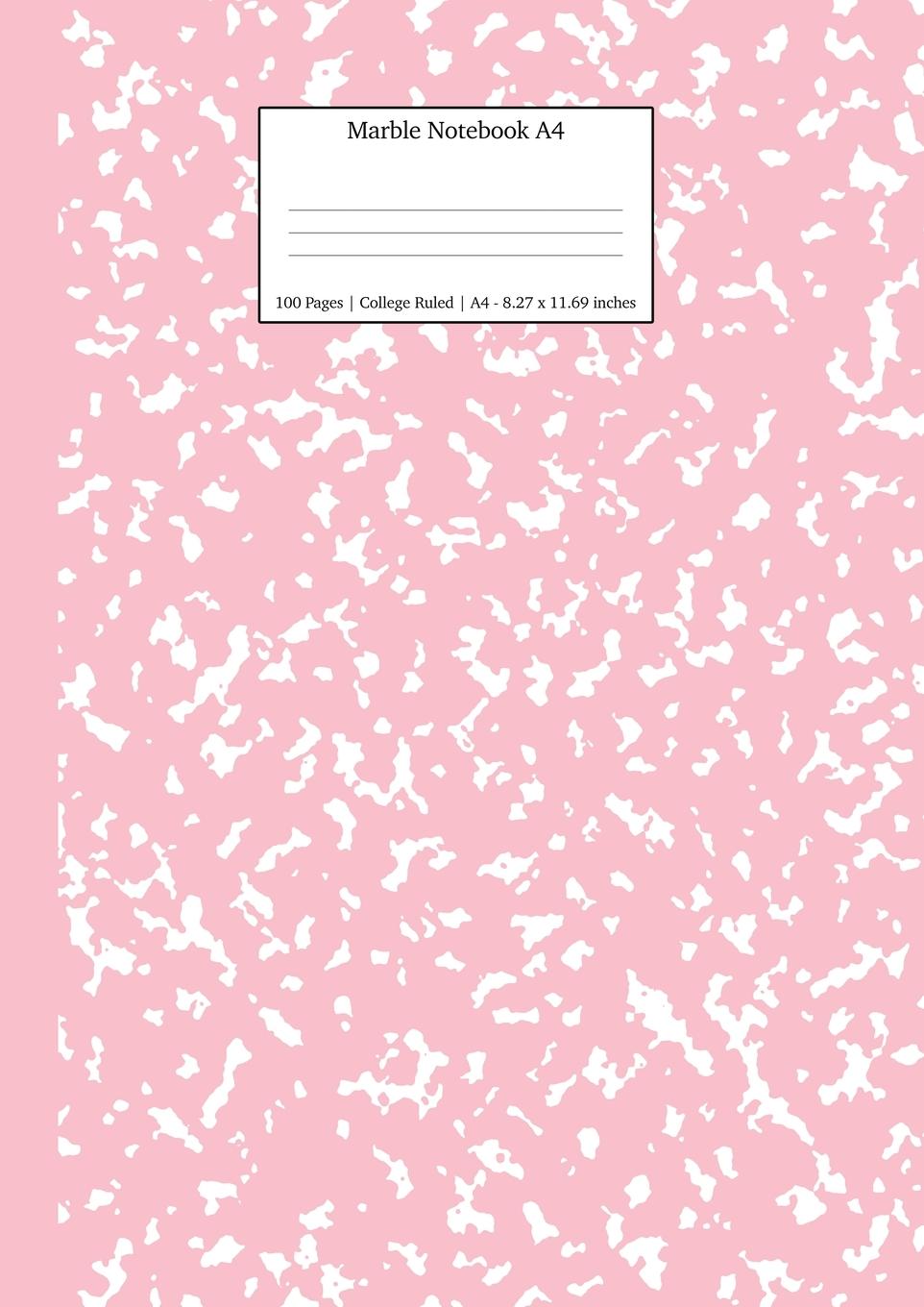 Cover: 9781989790533 | Marble Notebook A4 | Pink Marble College Ruled Journal | Press | Buch