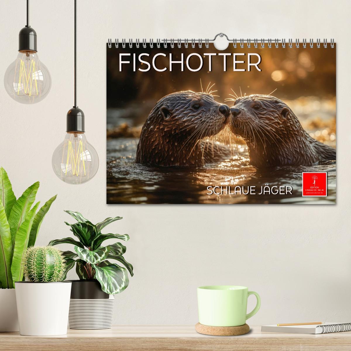 Bild: 9783383867774 | Fischotter - schlaue Jäger (Wandkalender 2025 DIN A4 quer),...