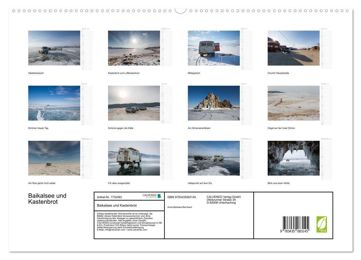 Bild: 9783435083145 | Baikalsee und Kastenbrot (hochwertiger Premium Wandkalender 2025...