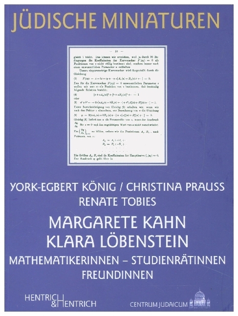 Cover: 9783942271233 | Margarete Kahn und Klara Löbenstein | York-Egbert König (u. a.) | Buch