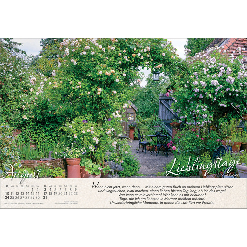 Bild: 9783754808054 | Wo Himmel und Erde sich berühren 2025 | Gartenkalender | Bianka Bleier