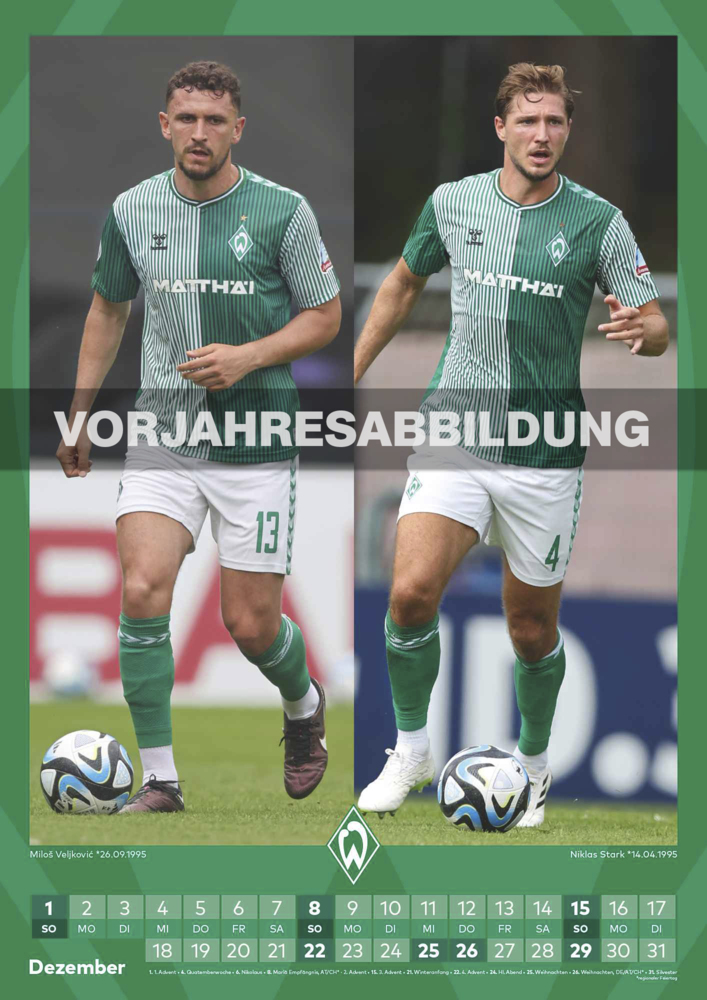 Bild: 4002725994493 | N NEUMANNVERLAGE - Werder Bremen 2025 Wandkalender, 29,7x42cm,...