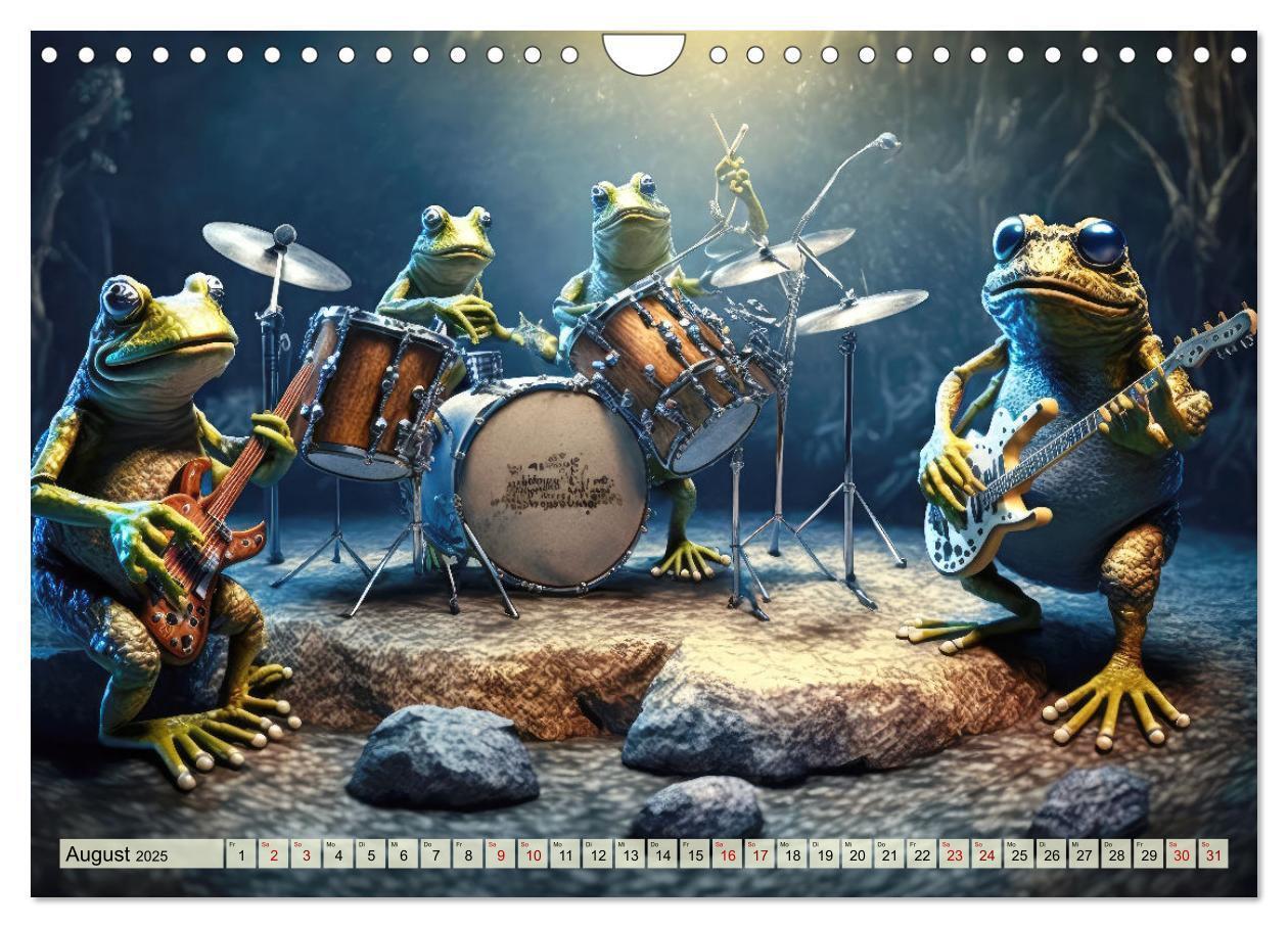 Bild: 9783383916489 | Frosch Konzert (Wandkalender 2025 DIN A4 quer), CALVENDO...