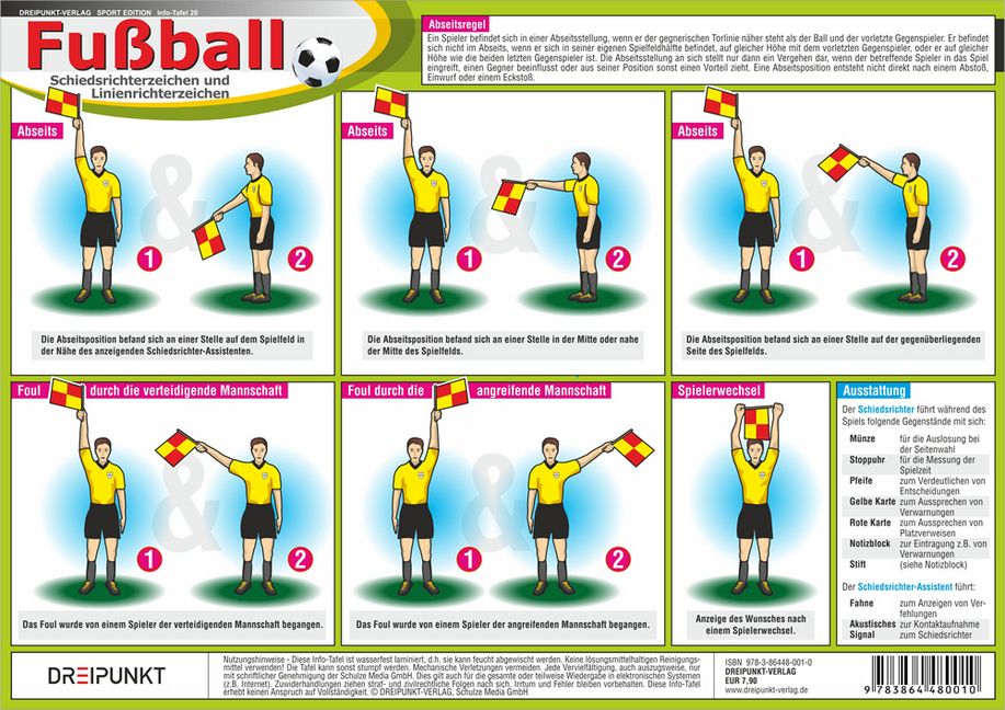 Bild: 9783864480010 | Fußball - Schiedsrichterzeichen und Linienrichterzeichen, Infotafel