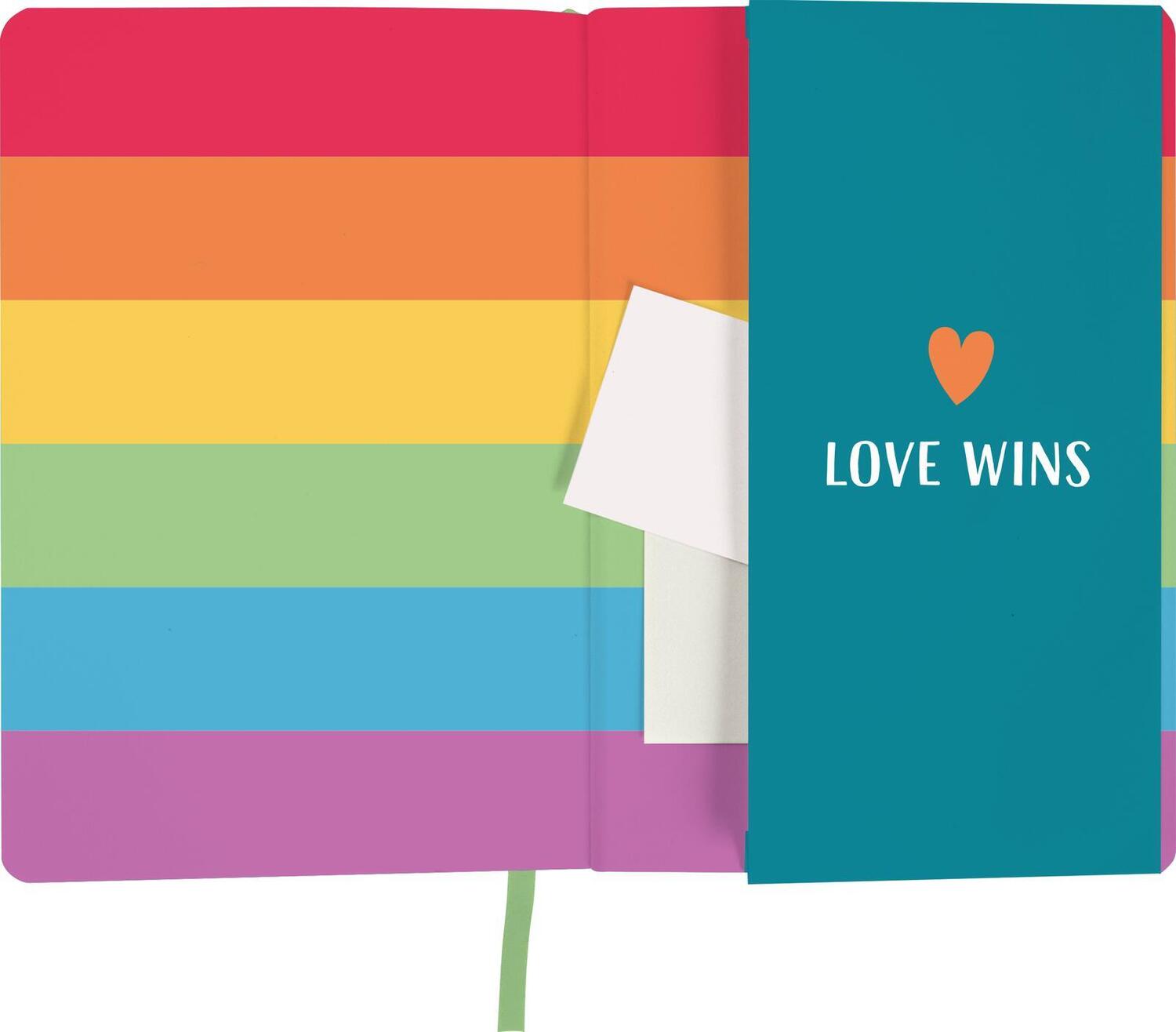 Bild: 4014489126584 | myNOTES Notizbuch A5: Love is Love | Notebook medium, gepunktet | 2022