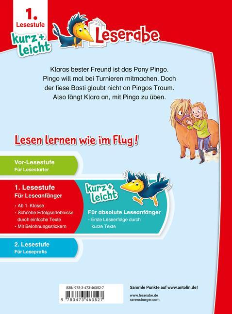 Bild: 9783473463527 | Kleines Pony, großer Traum - lesen lernen mit dem Leseraben -...